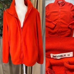 Fleece jacket red size 1X